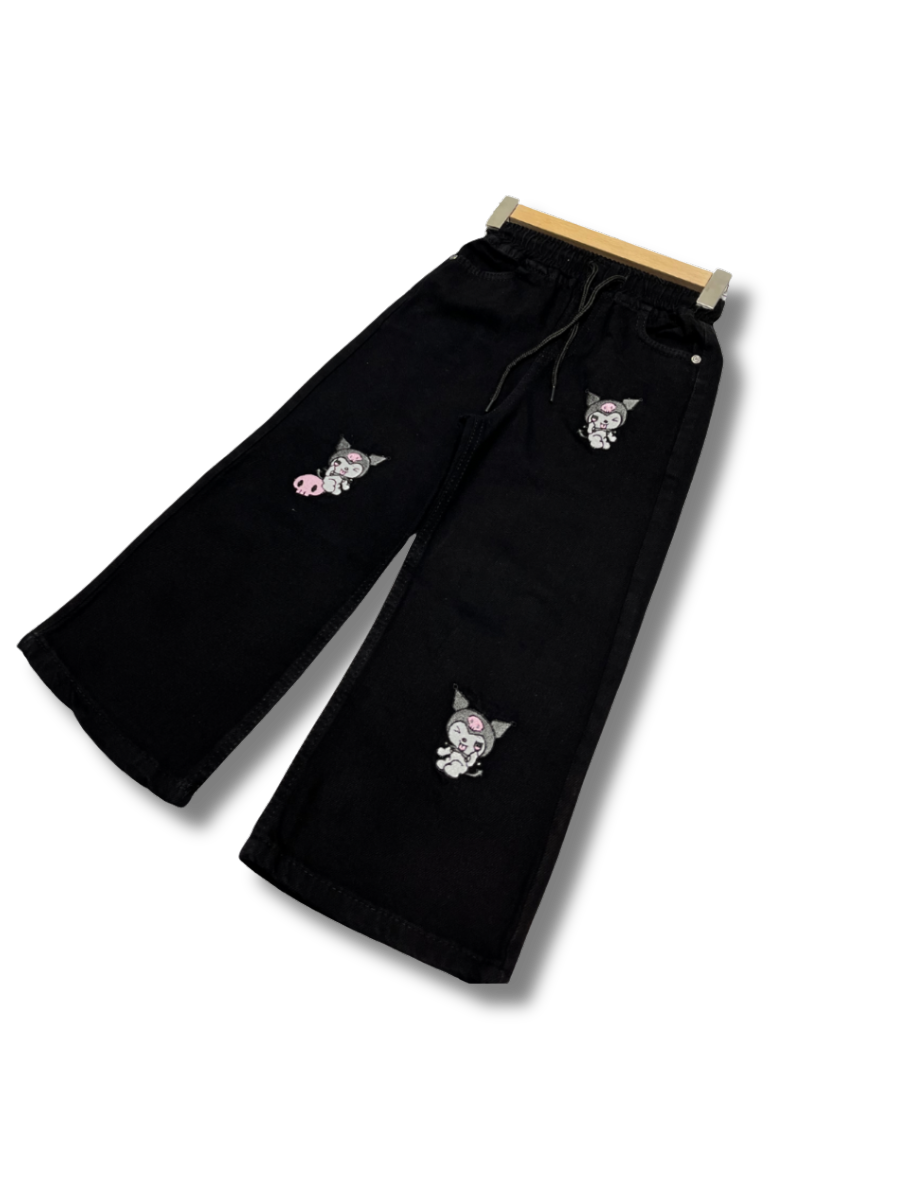 SERCİNO Kuromi Nakışlı Kot Pantolon