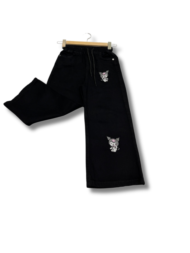 SERCİNO Kuromi Nakışlı Kot Pantolon