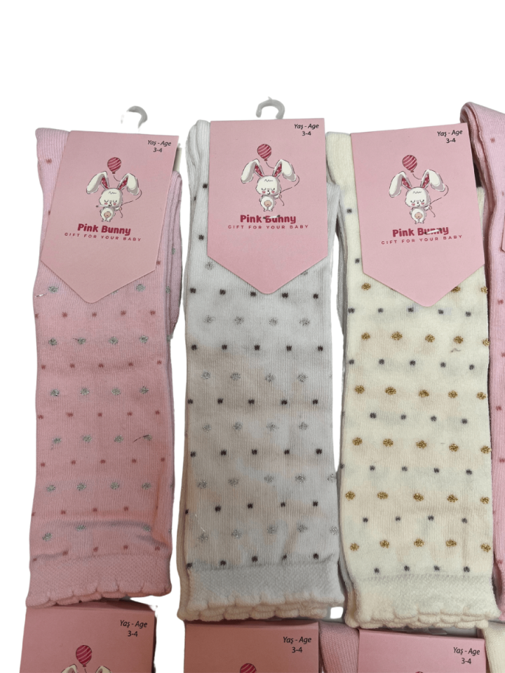 PİNK BUNNY Uzun Kız Çorap