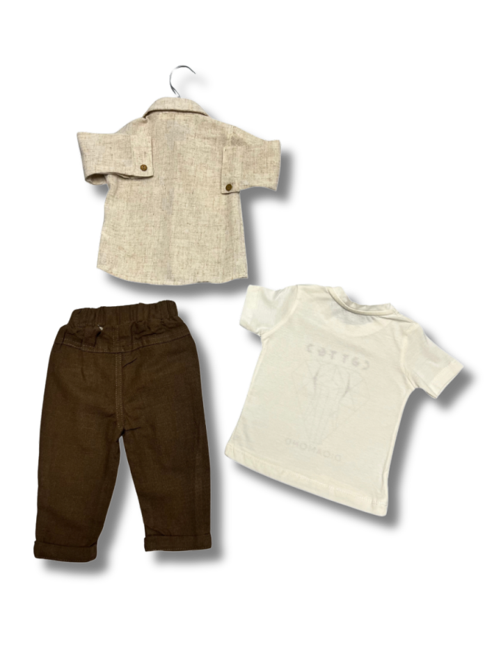 CATTAC Fil Nakışlı Üçlü Takım