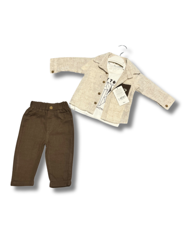 CATTAC Fil Nakışlı Üçlü Takım