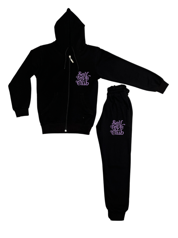 Clup Polo Self Love Baskılı Fermuarlı Takım