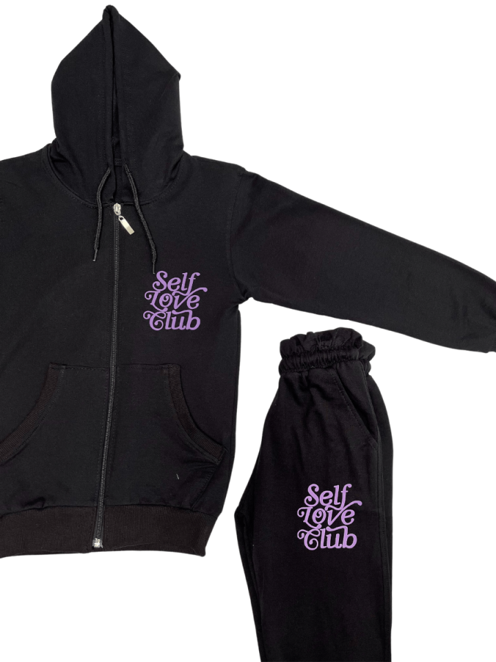 Clup Polo Self Love Baskılı Fermuarlı Takım